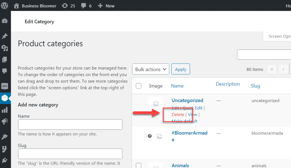 WooCommerce Delete Uncategorized วิธีลบหมวดหมู่ “Uncategorized” อย่างถาวร